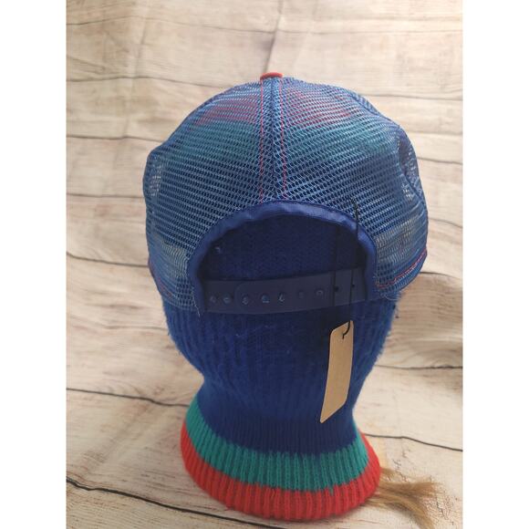 Vtg Superbowl XX Chicago Bears vs Patriots lucky stripe AJD trucker hat cap - Picture 4 of 5